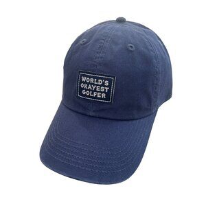 Life Is Good World's Okayest Golfer Chill Cap Unisex OS Darkest Blue Cotton NEW